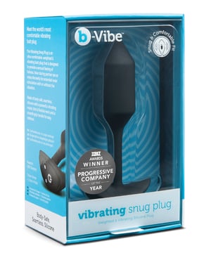 b-Vibe Vibrating Weighted Snug Plug M – 112 g Black by b-vibe product image