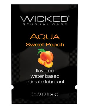 Wicked Sensual Care Waterbased Lubricant – .1 oz Sweet Peach by Wicked Sensual Care product image