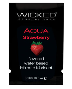 Wicked Sensual Care Waterbased Lubricant – .1 oz Strawberry by Wicked Sensual Care product image