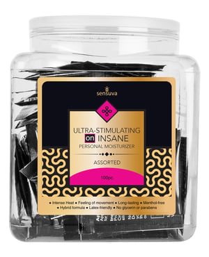 ON Insane Ultra Stimulating Personal Moisturizer Tub – Asst. Single Use Packet Tub of 100 by On product image