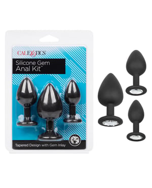 Silicone Gem Anal Kit – Black by CalExotics Anal Toys product image