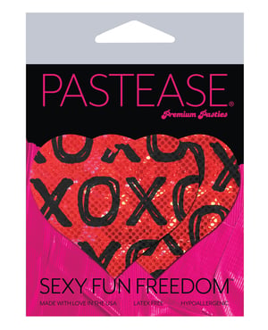 Pastease Glitter XOXO Heart – Red/Black O/S by Pastease product image