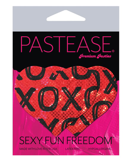 Pastease Glitter XOXO Heart – Red/Black O/S by Pastease product image