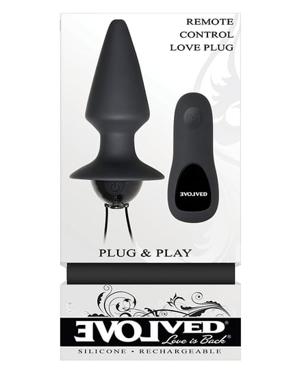 Evolved Plug & Play Remote Anal Plug – Black by Evolved product image