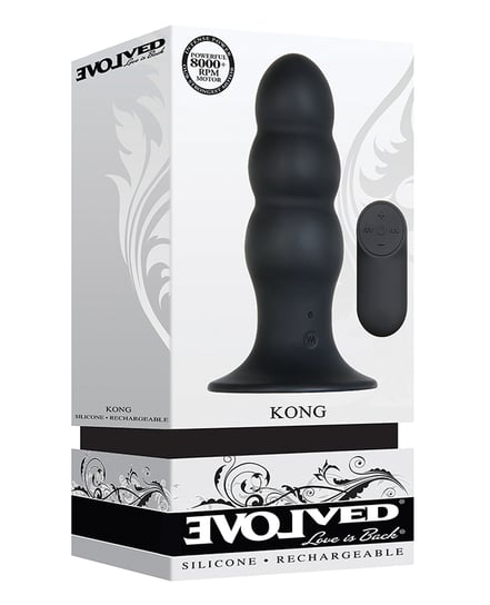 Evolved Kong Rechargeable Anal Plug – Black by Evolved product image