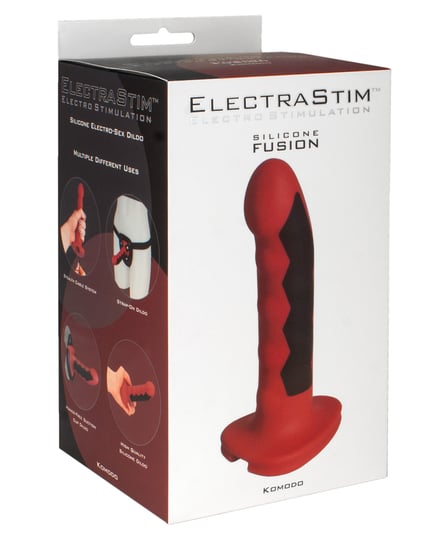 ElectraStim Silicone Fusion Komodo Dildo – Red/Black by ElectraStim product image