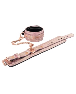 Spartacus Wrist Restraints w/Leather Lining – Pink Snakeskin Micro Fiber by Spartacus product image