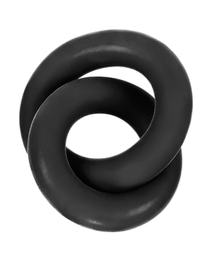 Hunky Junk Duo Linked Cock & Ball Rings – Tar by Hunky Junk product image