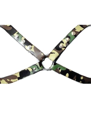 Sensual Sin Leather X Harness – Camo Small/Medium by Sensual Sin product image