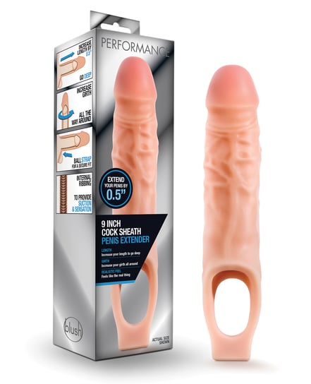 Blush Performance 9″ Cock Sheath Penis Extender – Flesh by Performance product image