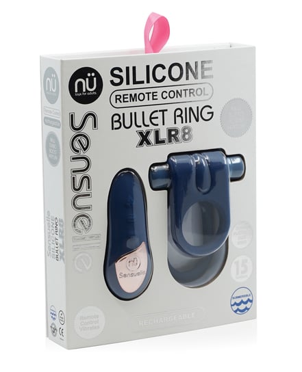 Nu Sensuelle Silicone Remote Control XLR8 Turbo Boost Bullet Ring – Navy by Nu Sensuelle product image
