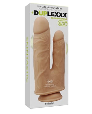 Skinsations Duplexx Vibrating & Rotating Double Dildo – Flesh by Skinsations product image