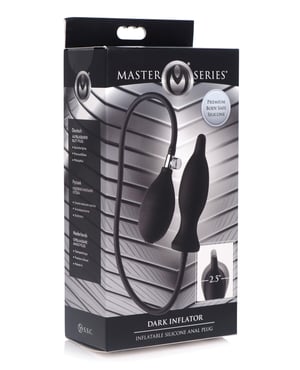 Master Series Dark Inflator Inflatable Silicone Anal Plug – Black by Master Series product image