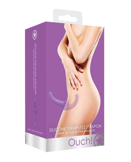 Shots Ouch Silicone Strapless Strap On – Purple by Ouch product image