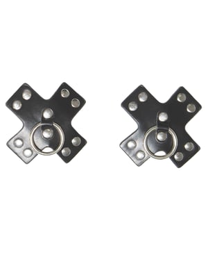 Studded Cross Reusable Pasties – Black O/S by Coquette product image