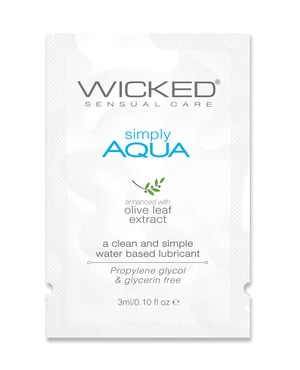 Wicked Sensual Care Simply Aqua Water Based Lubricant – .1 oz by Wicked Sensual Care product image