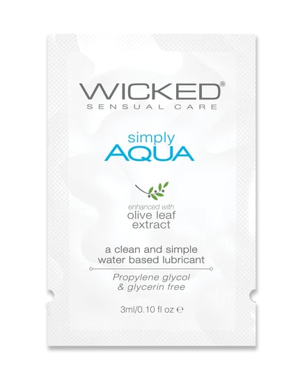 Wicked Sensual Care Simply Aqua Water Based Lubricant – .1 oz by Wicked Sensual Care product image