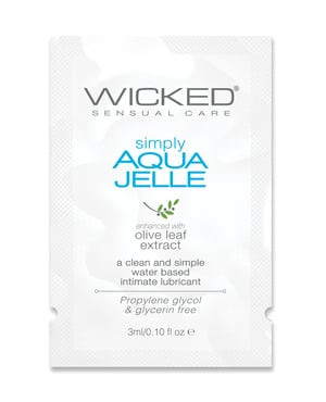 Wicked Sensual Care Simply Aqua Jelle Water Based Lubricant – .1 oz by Wicked Sensual Care product image