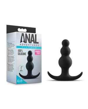 Blush Anal Adventures Beaded Plug – Black by Anal Adventures product image