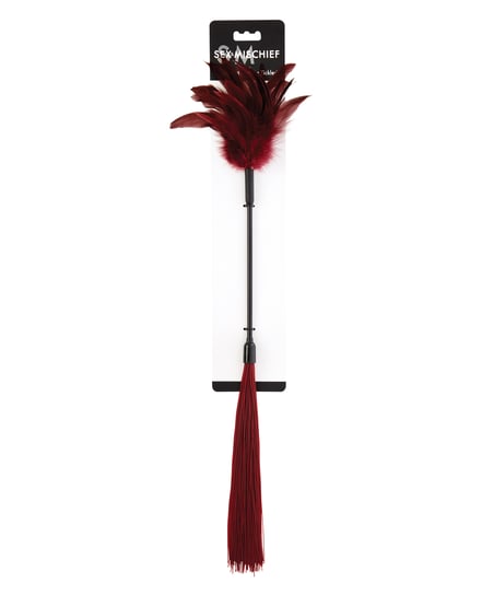 Sex & Mischief Enchanted Feather Tickler – Burgundy by Sex & Mischief product image