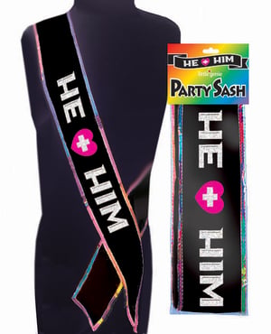He + Him Sash by Little Genie product image