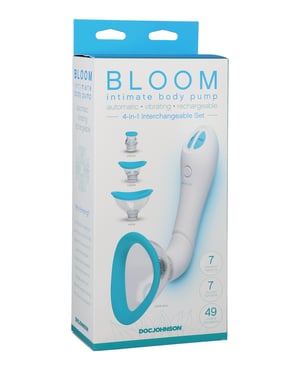 Bloom Intimate Body Automatic Vibrating Rechargeable Pump – Sky Blue/White by Bloom product image