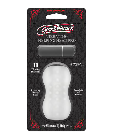 GoodHead Helping Head Pro ULTRASKYN Vibrating Stroker – Frost by GoodHead product image