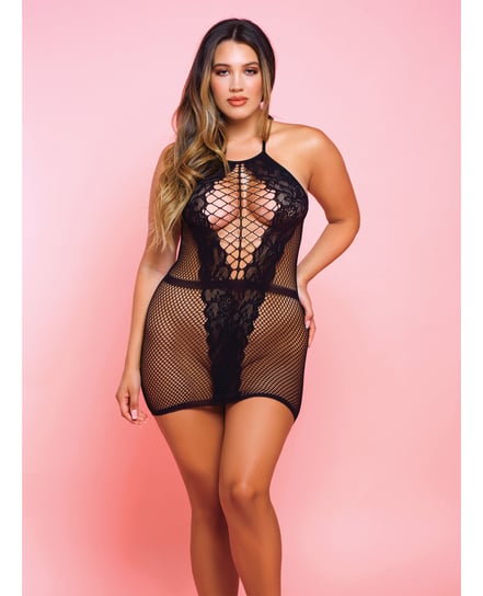 Netted Bad Romance Chemise Black QN by Glitter product image