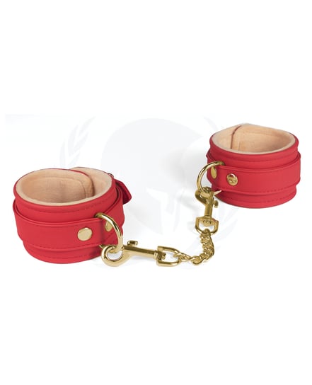 Spartacus PU Wrist Cuffs w/Plush Lining – Red by Spartacus product image