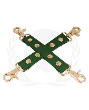 Spartacus PU Hog Tie w/Gold Hardware – Green by Spartacus product image