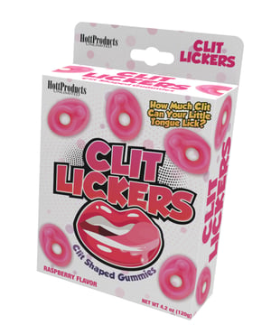 Clit Lickers Clit Shaped Gummies – Raspberry by Hott Products product image