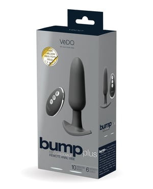 VeDO Bump Plus Rechargeable Remote Control Anal Vibe – Just Black by VeDO product image