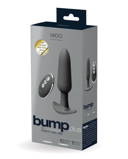 VeDO Bump Plus Rechargeable Remote Control Anal Vibe – Just Black by VeDO product image