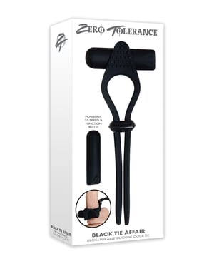 Zero Tolerance Black Tie Affair Cock Ring – Black by Zero Tolerance product image