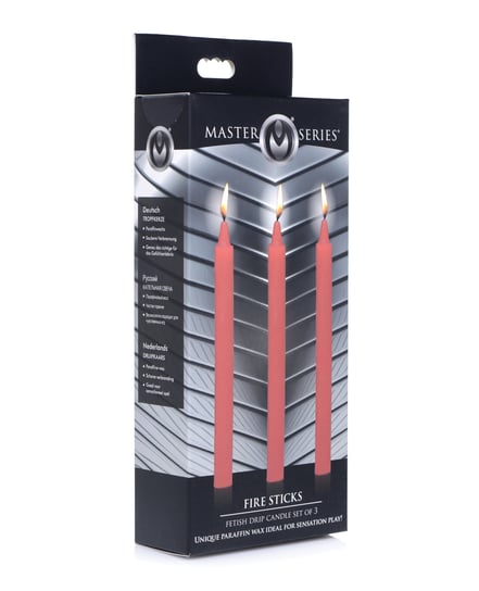 Master Series Fetish Drip Candles – Fire Sticks Set of 3 by Master Series product image