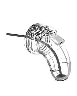 Shots Man Cage 3.5″ w/Silicone Urethral Sounding – Clear by Man Cage product image