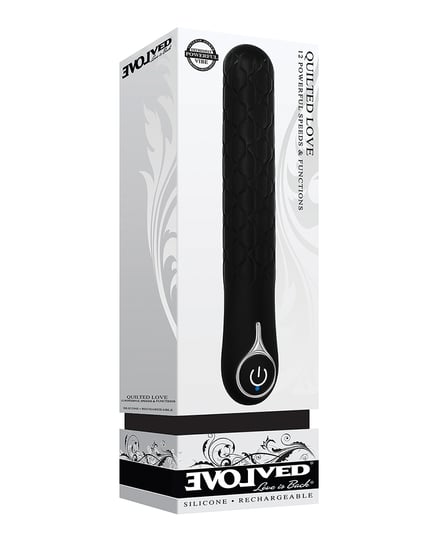 Evolved Quilted Love Rechargeable Vibrator – Black by Evolved product image