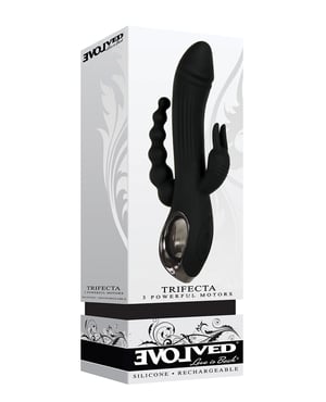Evolved Trifecta Triple Stim Rechargeable – Black by Evolved product image