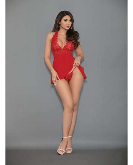 Euphoria Shorty Babydoll & Open Panty Red O/S by Euphoria product image