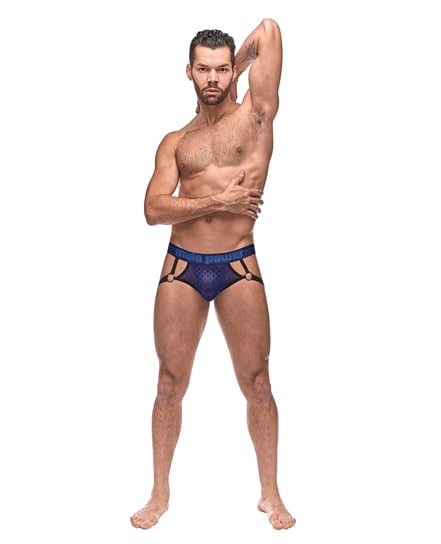 Diamond Mesh Jock Ring Blue L/XL by Male Power product image