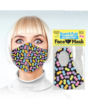 Super Fun Boobie Print Mask by Little Genie product image