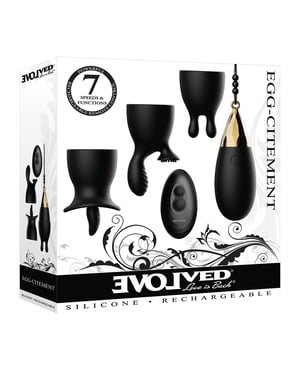 Evolved Egg Citement Rechargeable Bullet – Black/Gold by Evolved product image