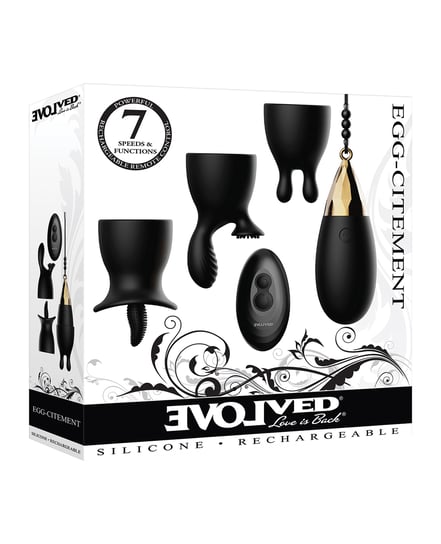 Evolved Egg Citement Rechargeable Bullet – Black/Gold by Evolved product image