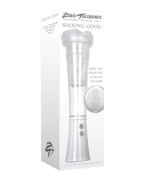 Zero Tolerance Sucking Good Rechargeable Vibrating Pump – White/Clear by Zero Tolerance product image