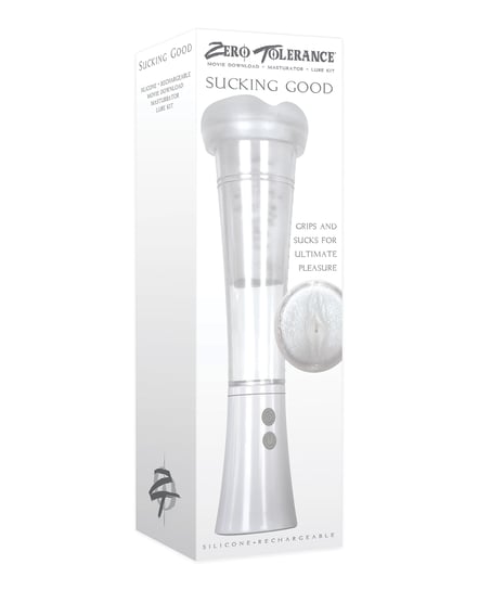 Zero Tolerance Sucking Good Rechargeable Vibrating Pump – White/Clear by Zero Tolerance product image