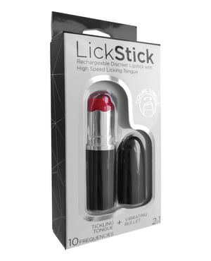 Lick Stick Rechargeable Discreet Lipstick Bullet w/High Speed Licking Tongue by Lick Stick product image