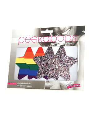 Peekaboos Pride Rainbow Glitter Stars – Pack of 2 by Peekaboos product image