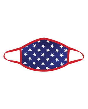 Neva Nude Murica USA Blue Star Mask w/100% Cotton Liner Red MD by Neva Nude product image