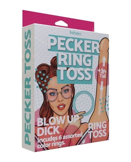 Inflatable Pecker Ring Toss – Asst. Color Rings by Hott Products product image