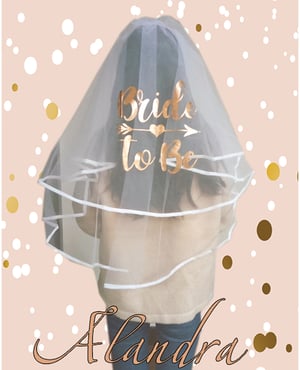 Bride to Be Luxury Veil – Rose Gold by OMG International product image